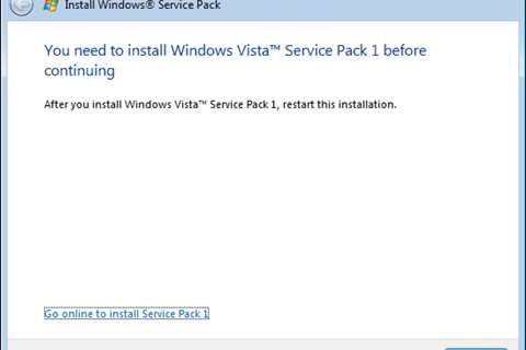 Fixed: Troubleshooting Installation Of Vista Service Pack 2.