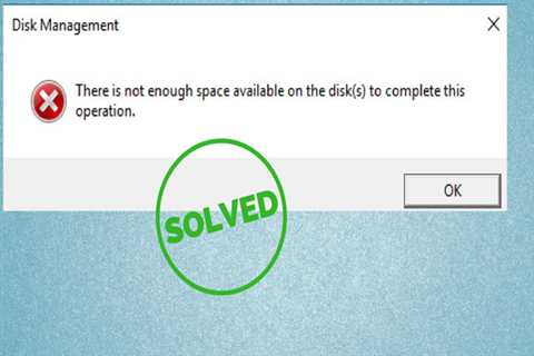 Best Way To Remove Low Disk Space Error From XP