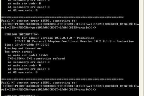 Troubleshooting The Structure Of Tns Error 12564