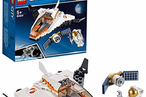 LEGO 60224 City Satellite Service Mission Mini Space Shuttle Toy inspired by NASA, Mars Expedition..