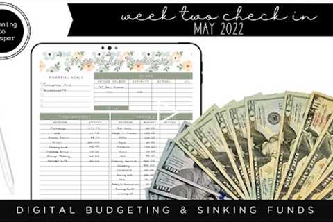 Digital Budget With Me on My iPad | Week 2 Budget Check In & Sinking Funds | May 2022 |