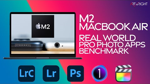 M2 Macbook Air Base Real World Photography Benchmark, vs M1 Air, M2 Macbook Pro