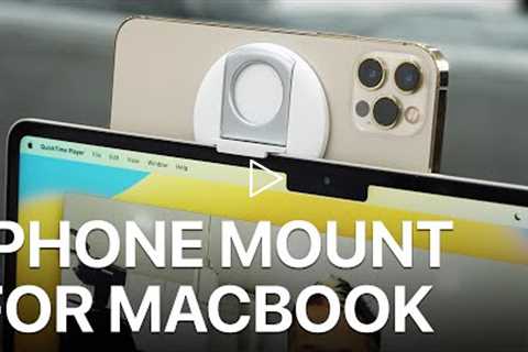 First Look: Belkin's iPhone Mount for MacBook w/ macOS Ventura's Continuity Camera!