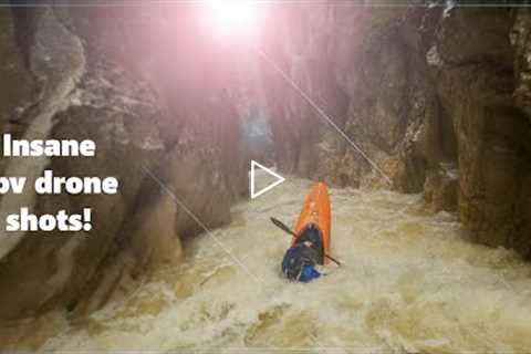Kayaking down an epic micro gorge | Insane FPV Drone shots