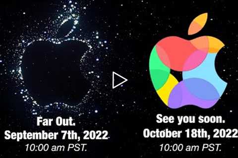 Apple Will Have Two Fall Events - GET READY!!