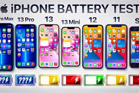 iPhone 13 Pro Max vs 13 Pro / 13 / 13 Mini / 12 / 11 / SE - Battery Life DRAIN TEST