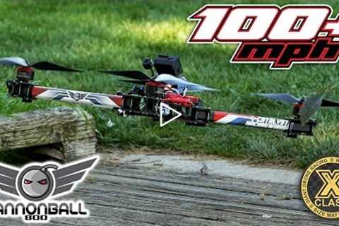 100+ mph // 12S Cannonball 800 // X-Class Giant Racing Drone Freestyle