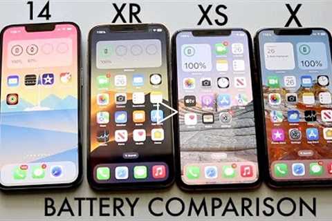 iPhone 14 Vs iPhone XR Vs iPhone XS Vs iPhone X Battery Comparison!
