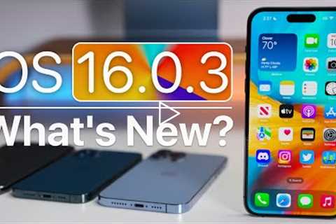 iOS 16.0.3 is Out! - What's New?