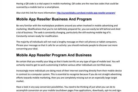 Mobile Loyalty App Reseller
