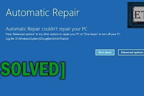 How to Fix Automatic Repair Loop in Windows 10 - Startup Repair Couldn’t Repair Your PC