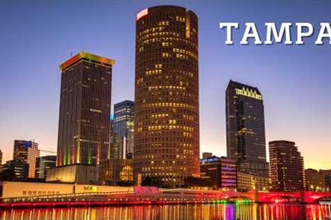 DOWNTOWN TAMPA FL 🇺🇸 NIGHT  [4K] BY DRONE - TAMPA FLORIDA AERIAL - DREAM TRIPS