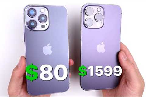 $80 Fake iPhone 14 Pro Max VS Original