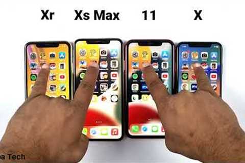iPhone X Vs iPhone 11 Vs iPhone Xs Max Vs iPhone Xr | SPEED TEST