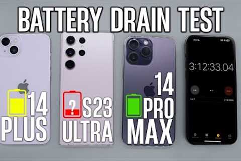 S23 Ultra vs iPhone 14 Pro Max/14 Plus: Battery Life DRAIN Test!