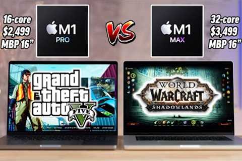 16 vs 32-core M1 Pro vs M1 Max MacBook Pro Gaming Review