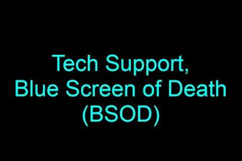 Tech Support, Blue Screen of Death BSOD