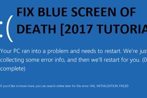 How To Fix Blue Screen Error In Windows 10 [Tutorial]