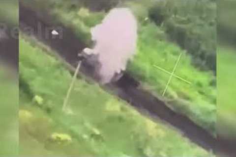 Russian universal mine countermeasures were destroyed by an FPV drone. Ukraine Russia war