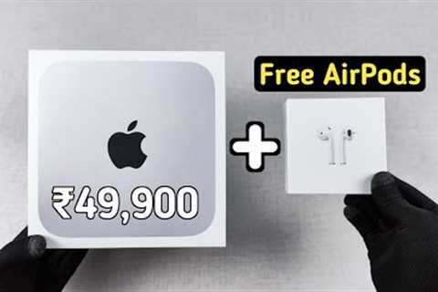Apple Mac Mini M2 At ₹49,900 Unboxing 😍 Free Airpods | Back To School 2023