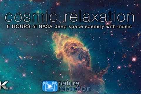 COSMIC RELAXATION: 8 HOURS of 4K Deep Space NASA Footage + Chillout Music for Studying, Working, Etc