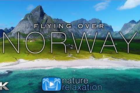 FLYING OVER NORWAY (4K UHD) 1HR Ambient Drone Film + Music by Nature Relaxation™ for Stress Relief