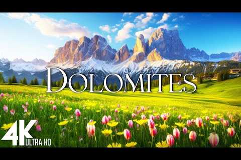 FLYING OVER DOLOMITES (4K Video UHD) - Scenic Relaxation Film With Inspiring Music