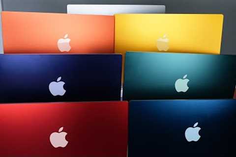 M1 iMac All Colors Comparison: Blue, Orange, Yellow, Purple, Silver, Pink & Green