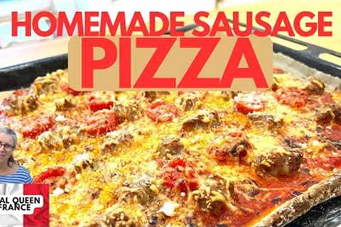 Homemade Sausage Pizza #pizza #glutenfree #fakeaway #frugalliving #takeaway #savemoney