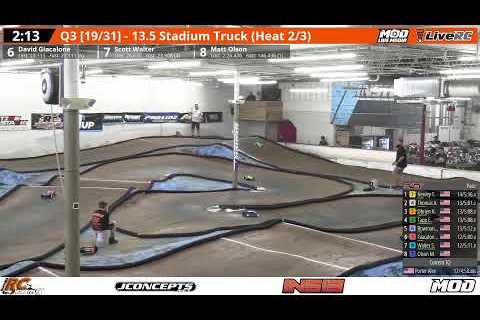 Qualifying Round 2 & 3 - JConcepts Fall Indoor Nationals INS13 - Hoosier RC HobbyPlex - MOD..