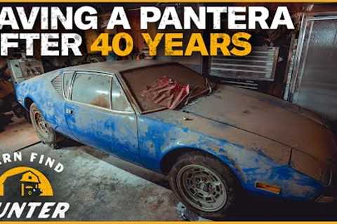 RESCUED: DeTomaso Pantera Entombed 40 Years Gets A Second Chance At Life | Barn Find hunter