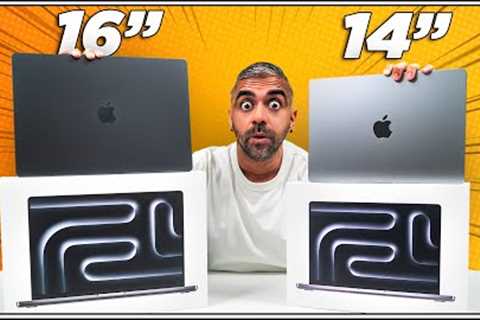 M3 MacBook Pro 14 vs M3 Max MacBook Pro 16 Unboxing | Space Black Color Differences! 🖤