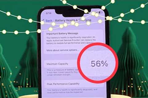 iPhone X battery health back to 56% 😂