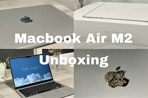 MacBook Air M2 unboxing + accessories | silver