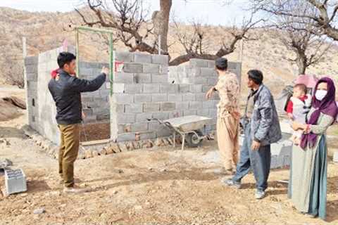 Continuing the construction of a home to protect Narcissus and his children from the cold.