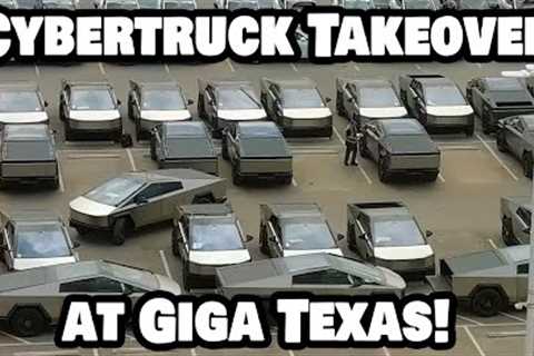 CYBERTRUCK TAKEOVER AT GIGA TEXAS! - Tesla Gigafactory Austin 4K  Day 3/13/24 - Tesla Terafactory TX
