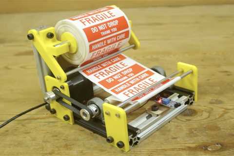 This simple machine quickly dispenses labels