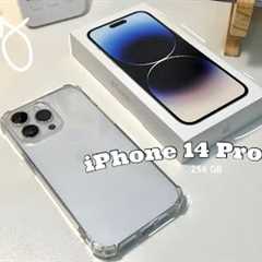 iPhone 14 Pro Max unboxing silver 256GB (aesthetic) + phone case & accessories. 🤍 [2024]
