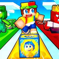 Playing an INSIDE OUT 2 LUCKY BLOCK RACE in Minecraft!
