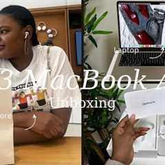 New Laptop UNBOXING + Setup 💻 | M3 MacBook Air | Apple Store Shopping Vlog