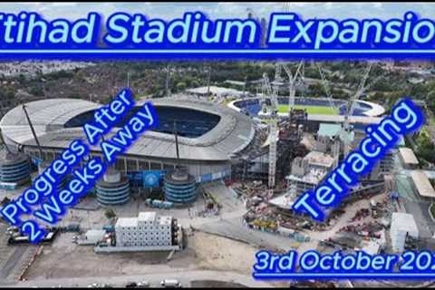 Etihad Stadium Expansion - 3rd October  - Manchester City FC - Latest progress #djidrone #bluemoon