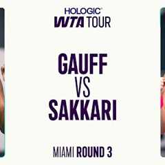 Coco Gauff vs. Maria Sakkari | 2025 Third Round Miami | WTA Match Highlights