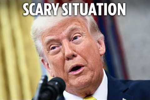Startling moment Trump abruptly ends news conference after ‘medical emergency’
