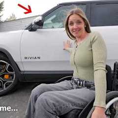 HER FIRST TIME! - Can a Wheelchair User Drive a Rivian?!