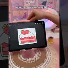 grwm to draw on my iPad 💕🎨 apple pencil | digital drawing | iPad accessories | procreate art