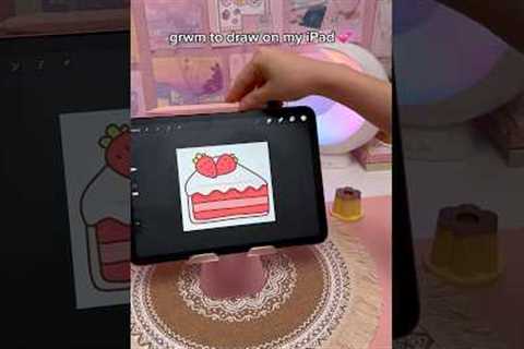 grwm to draw on my iPad 💕🎨 apple pencil | digital drawing | iPad accessories | procreate art