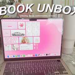 IT GIRL MACBOOK AIR M4 256GB UNBOXING! *aesthetic* CUSTOMIZATION, SETUP,& MORE!