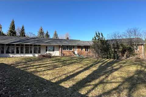 Large ABANDONED 1950s ranch style bungalow