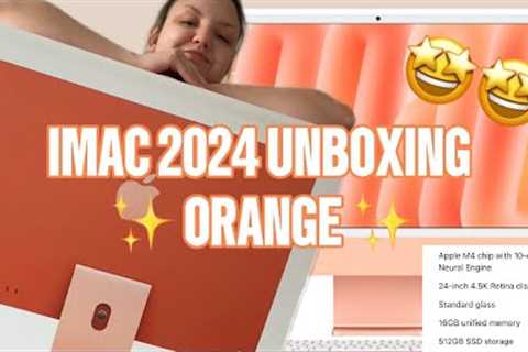 APPLE M4 IMAC 2024 UNBOXING ✨ORANGE ✨