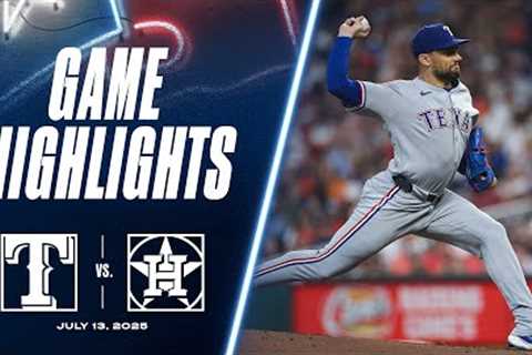Rangers vs. Astros Game Highlights (7/13/25) | MLB Highlights